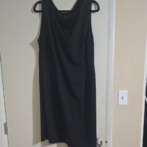 Allegra K Elegant Black Midi Dress